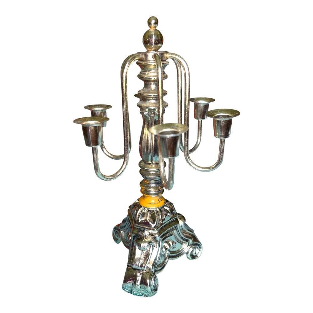 Vintage Rubel 6-Arm Baroque Revival Candelabra